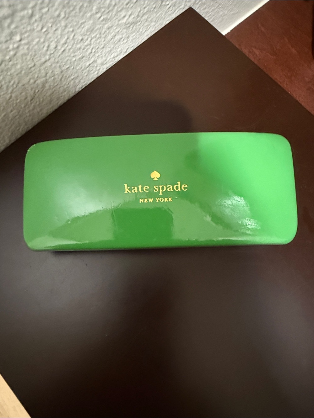 kate spade Bright Green and blue Glossy sunglasses Case